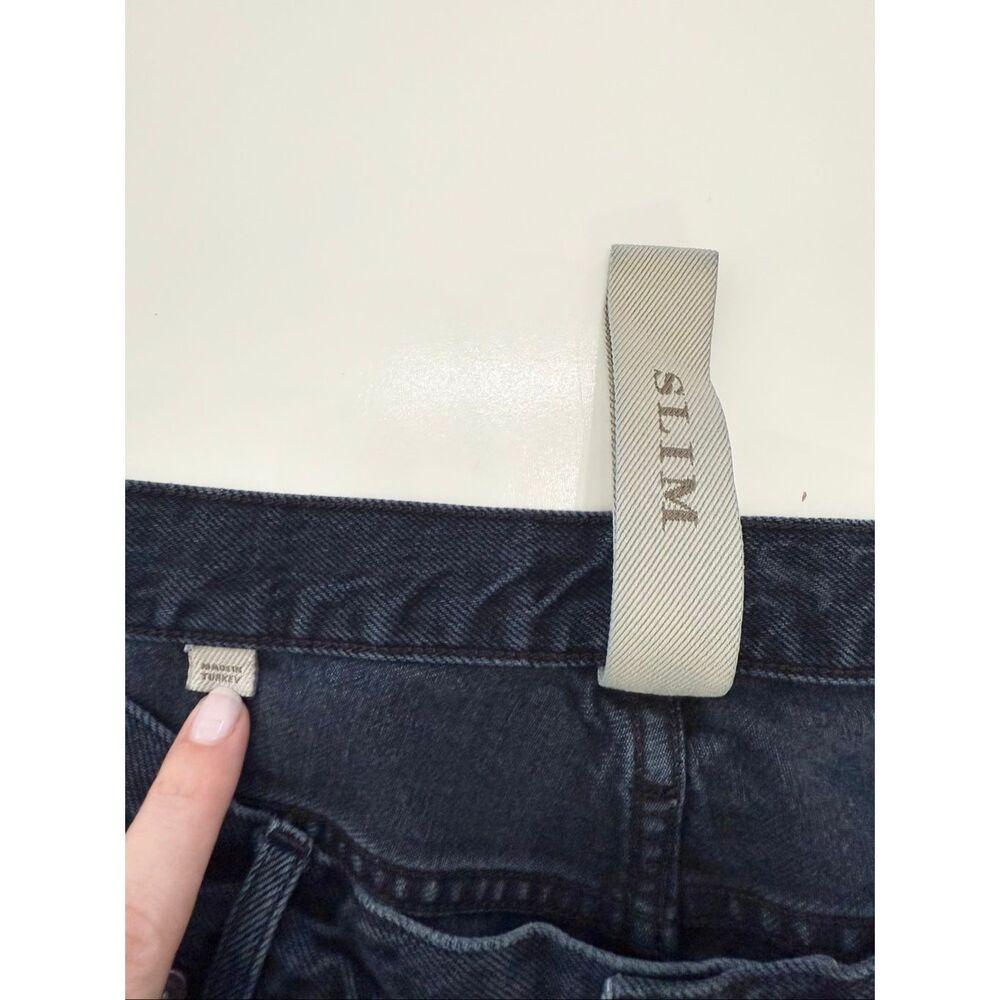 Burberry Brit Steadman Denim Mid-Rise Slim Straight Leg Jeans Medium Wash 34R - Picture 8 of 12